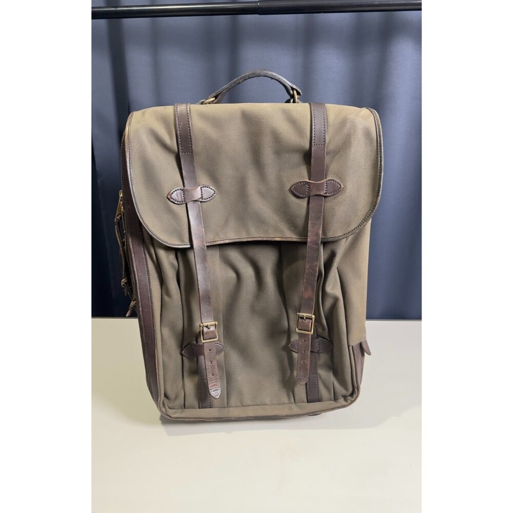 Filson Rugged Twill Otter Green Vintage Discontinued MIUSA Medium Check in Bag